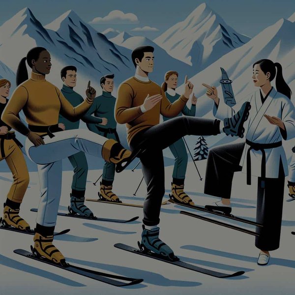 Quels exercices d'équilibre spécifiques au Karaté sont bénéfiques pour les pratiquants de ski?