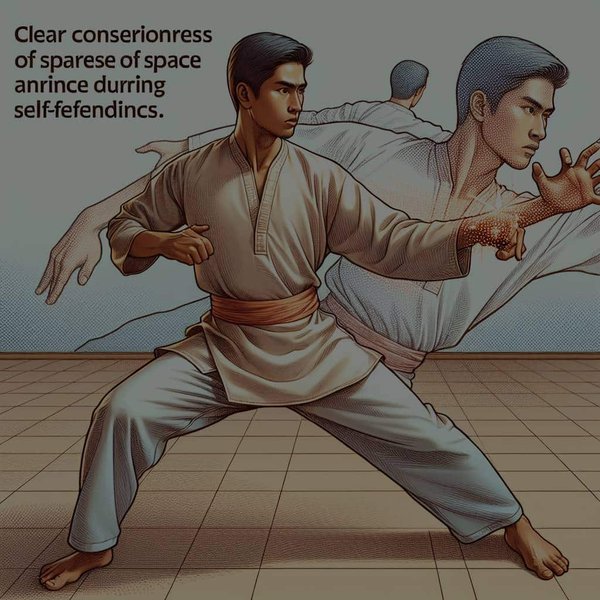Comment la pratique du Silat permet-elle de développer une meilleure conscience de l'espace en self-défense?